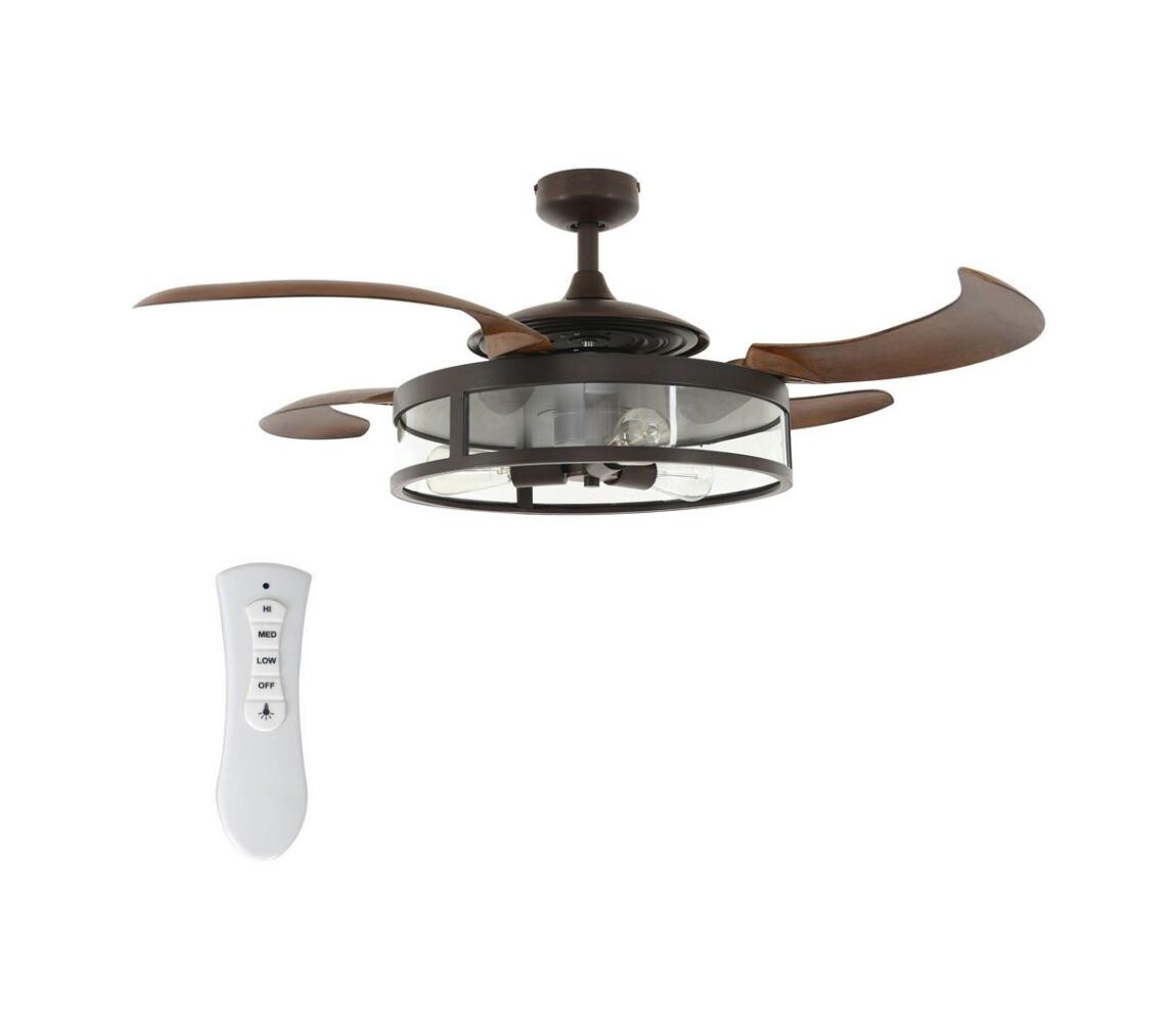 FANAWAY 212925 - LED Stropní látor CLASSIC 3xE27/4W/230V hnědá + DO 212925