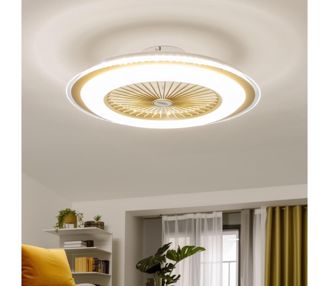 Brilagi - LED Stmívatelné svítidlo s látorem RONDA LED/48W/230V zlatá + DO BG78509