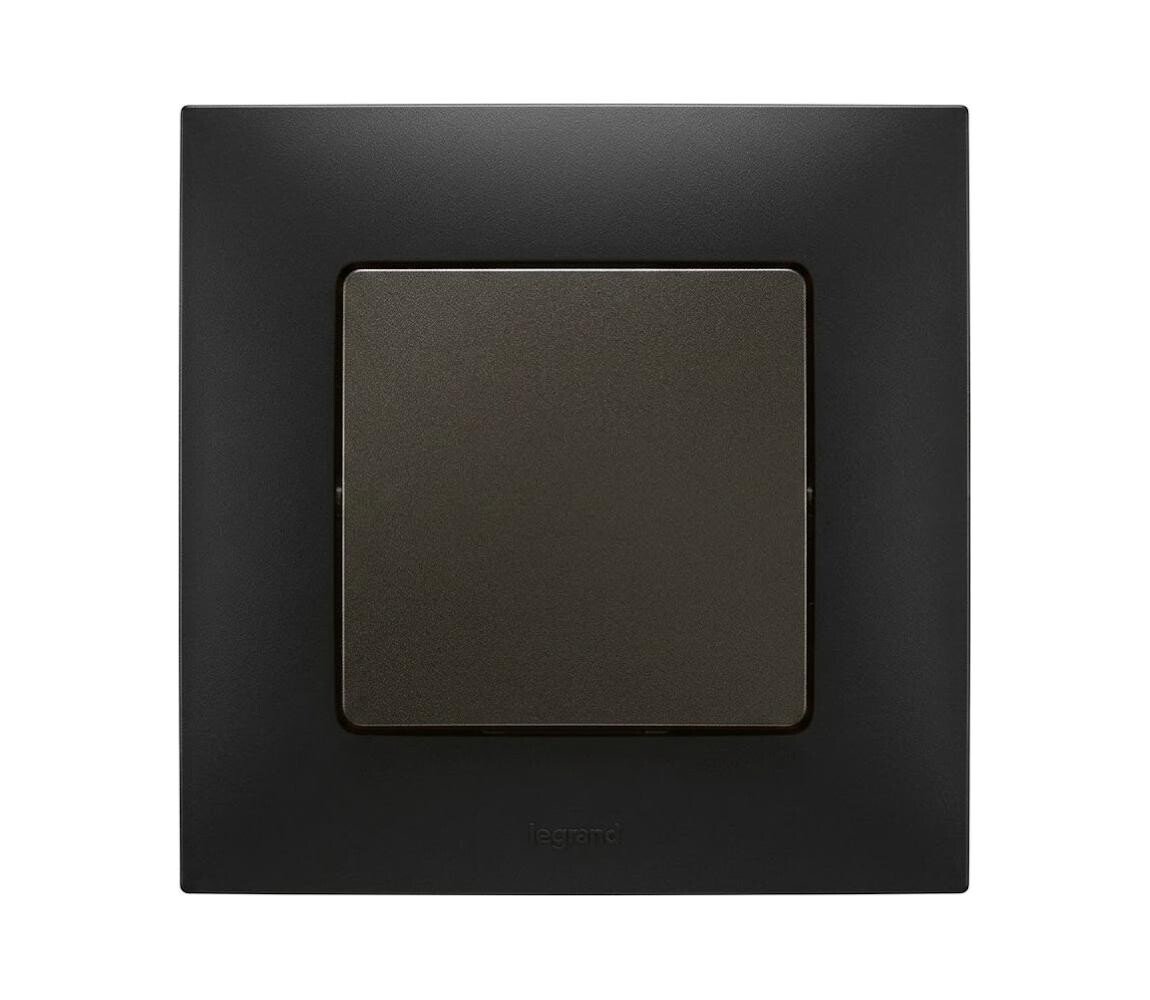 Legrand - Jednopólový vypínač s rámečkem č. 1 NILOE černá LR0012+LR0006