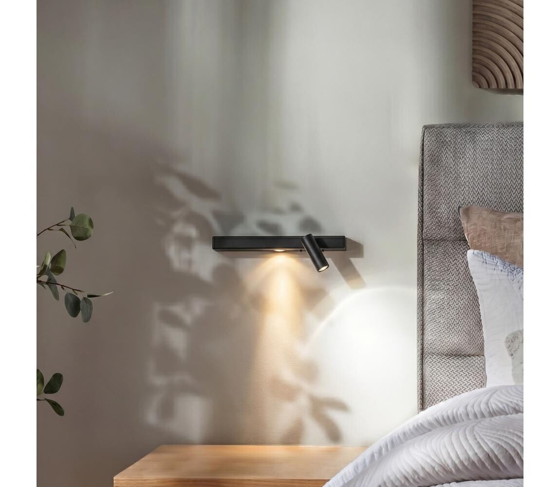 Ideal Lux - LED Nástěnné svítidlo BONNE 2xLED/6,5W/230V CRI 90 černá 336817
