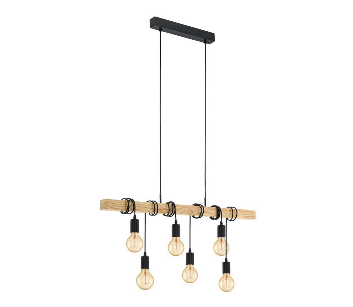 Eglo 78937 - Lustr na lanku TOWNSHEND 6xE27/60W/230V 78937