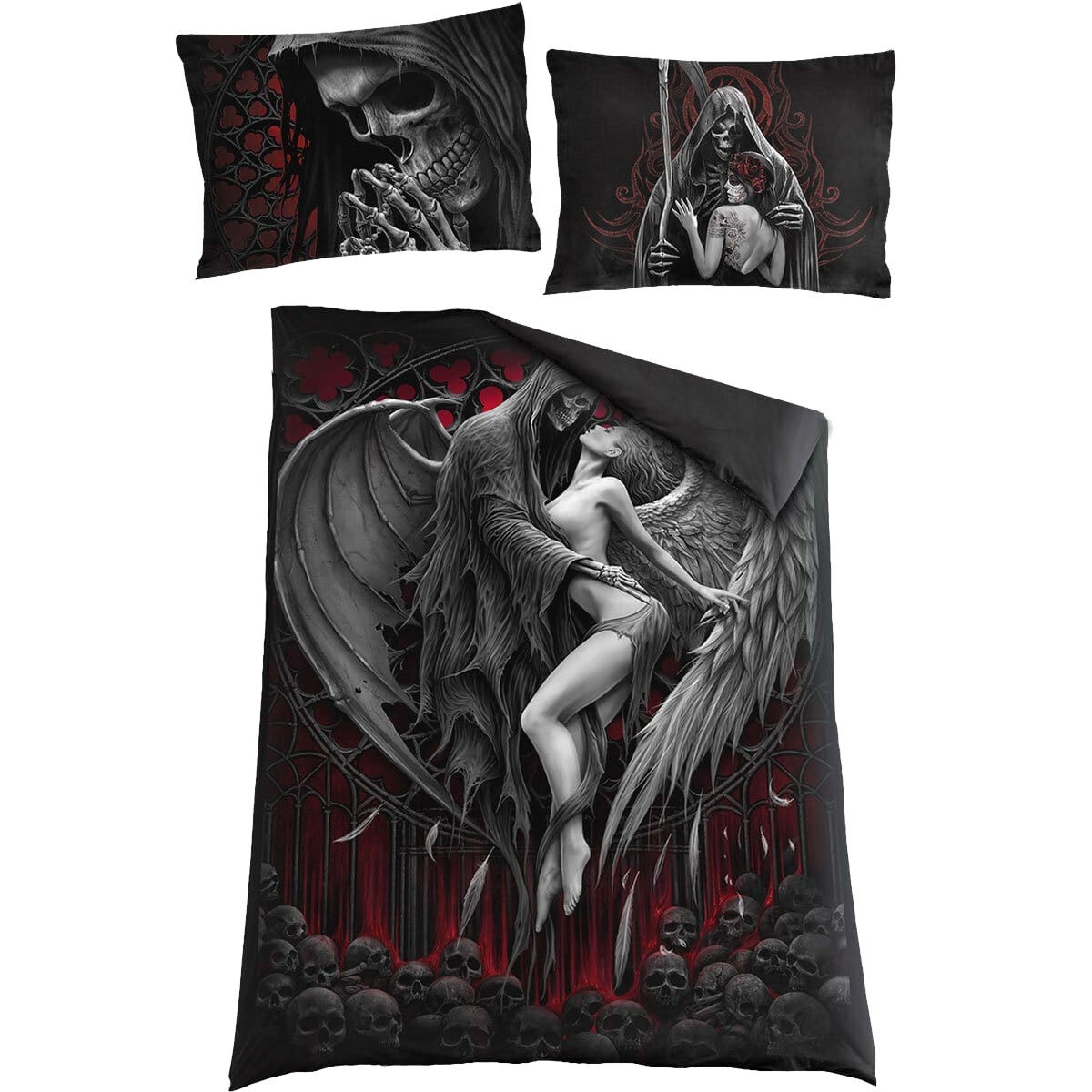 bavlněné povlečení SPIRAL - DEAD KISS - černé