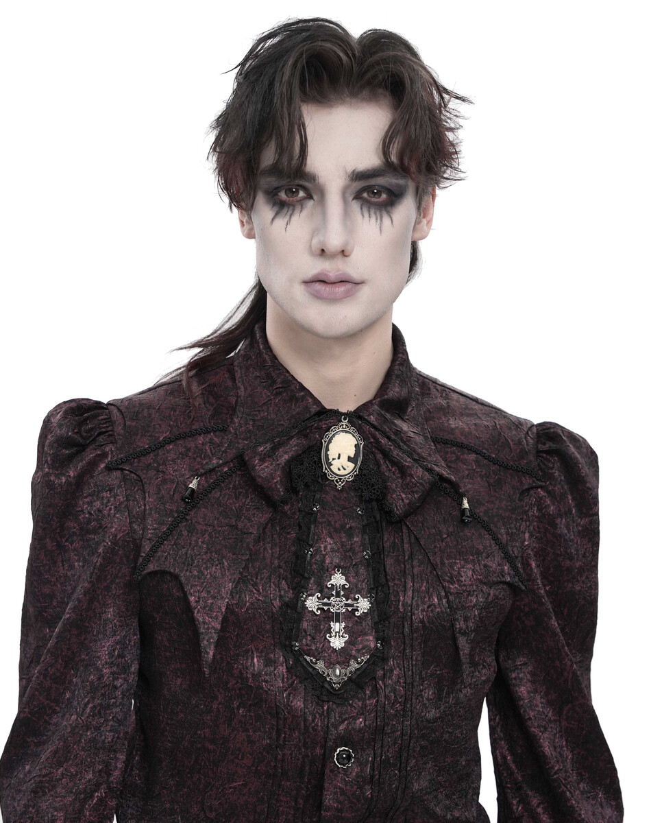 vázanka plastron DEVIL FASHION - Prince Of Darkness - vínová XS-L