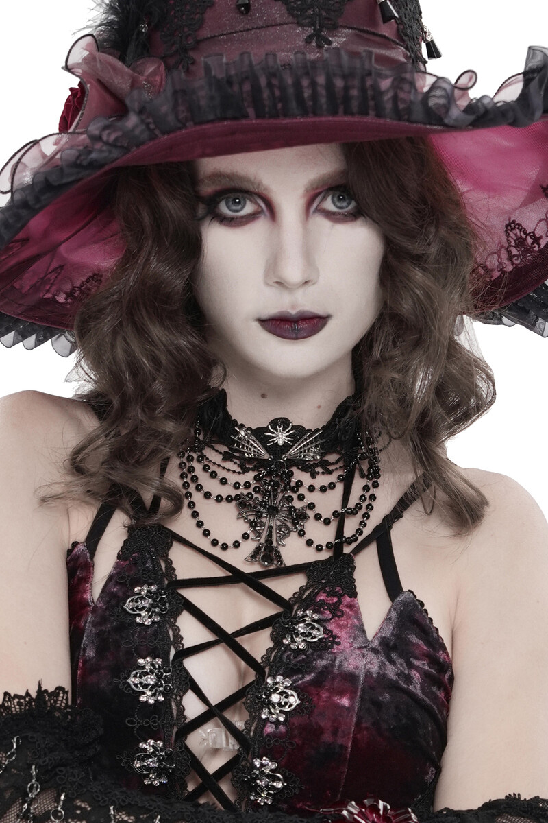 obojek choker DEVIL FASHION - Crux Tenebrarum - černý