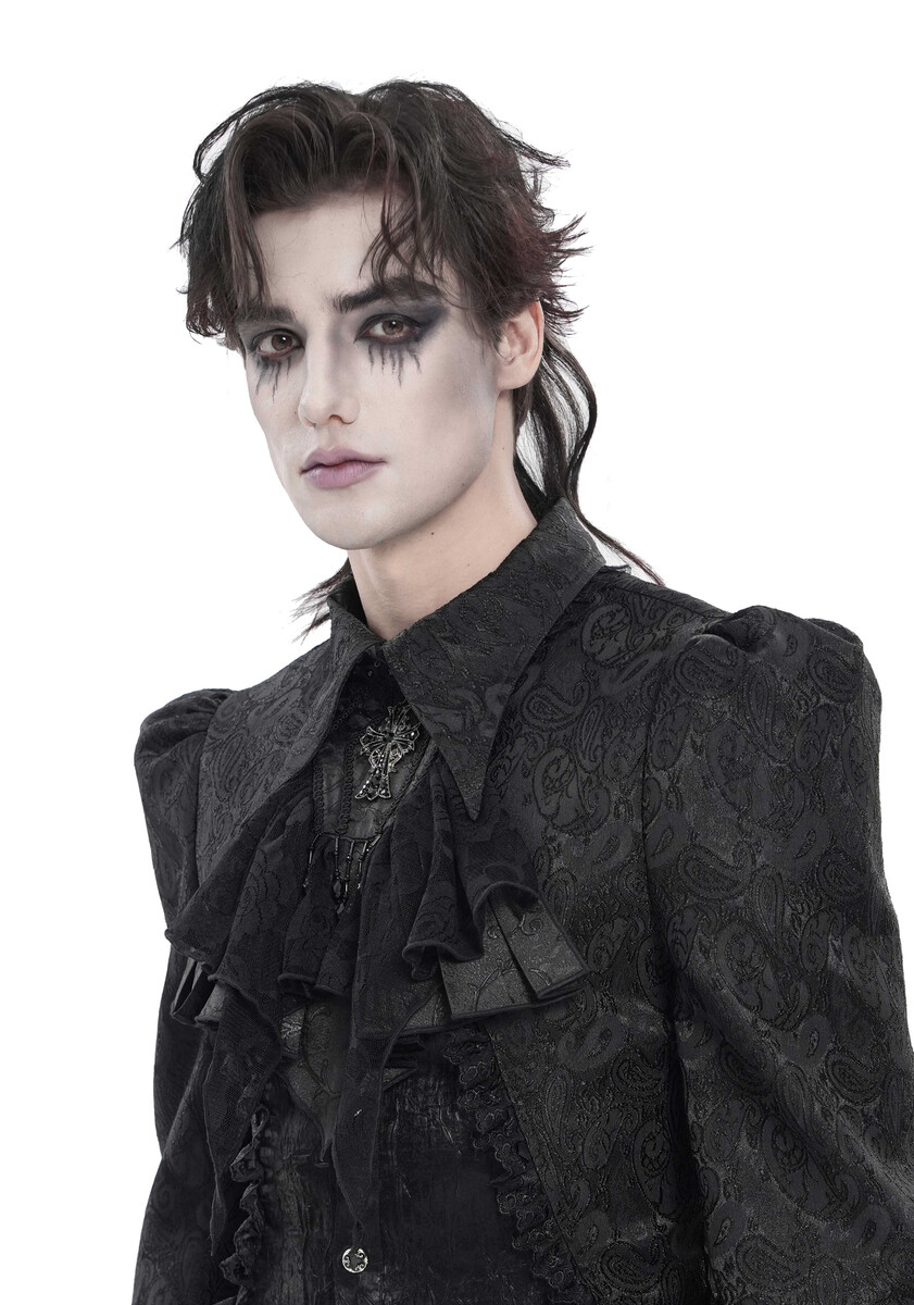 vázanka plastron DEVIL FASHION - Gothic - černá XS-L
