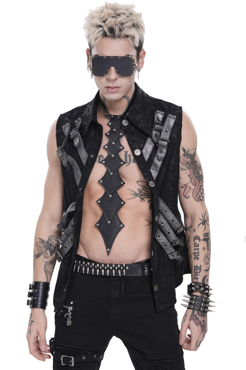 kravata DEVIL FASHION - Punk - černá