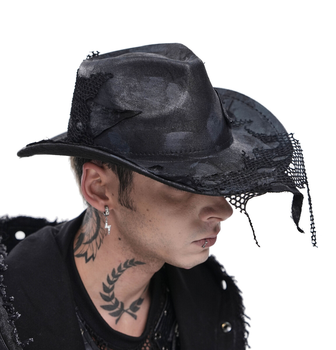 klobouk DEVIL FASHION - Fallout Raider Cowboy - černý