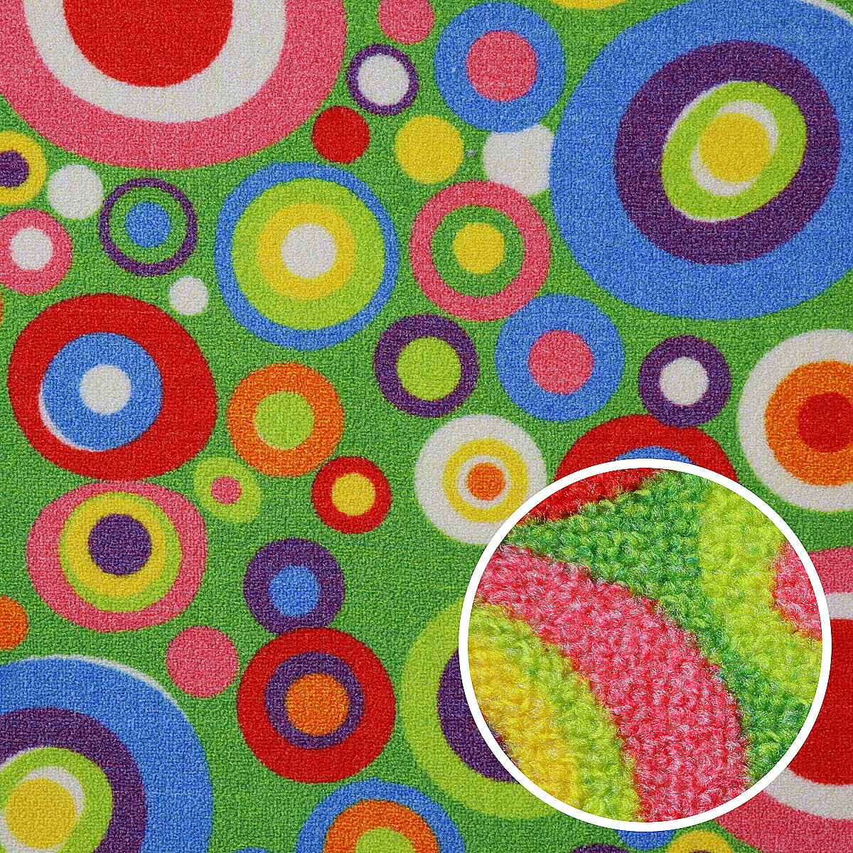 AKCE: 87x206 cm Dětský metrážový koberec Candy 24, šíře, vícebarevná, filc, dětský pokoj, Spoltex