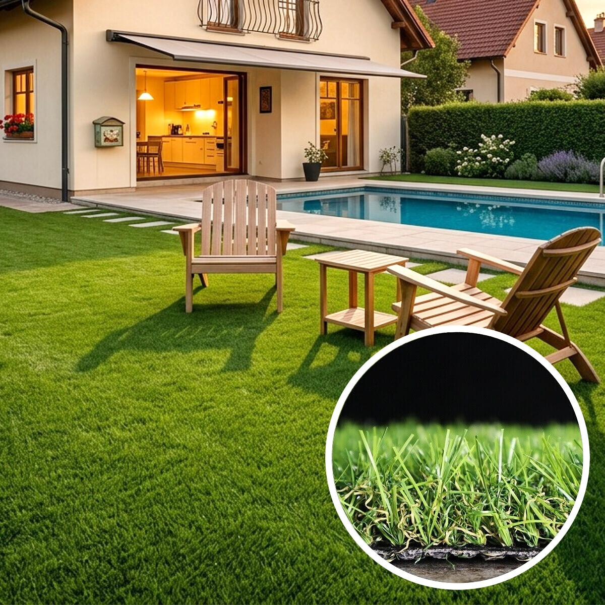 AKCE: 160x170 cm Umělá tráva Profi Garden, zelená, exteriér, Europe Grass