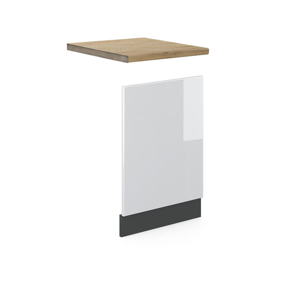 Vicco PŘEDNÍ PANEL R-Line Bílá vysoký lesk 45 cm , PD Dub