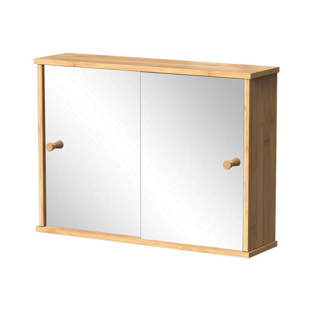 Vicco KOUPELNOVÁ ZRCADLOVÁ SKŘÍŇKA Mireo Bambus 55 x 40 cm se 2 posuvnými dveřmi