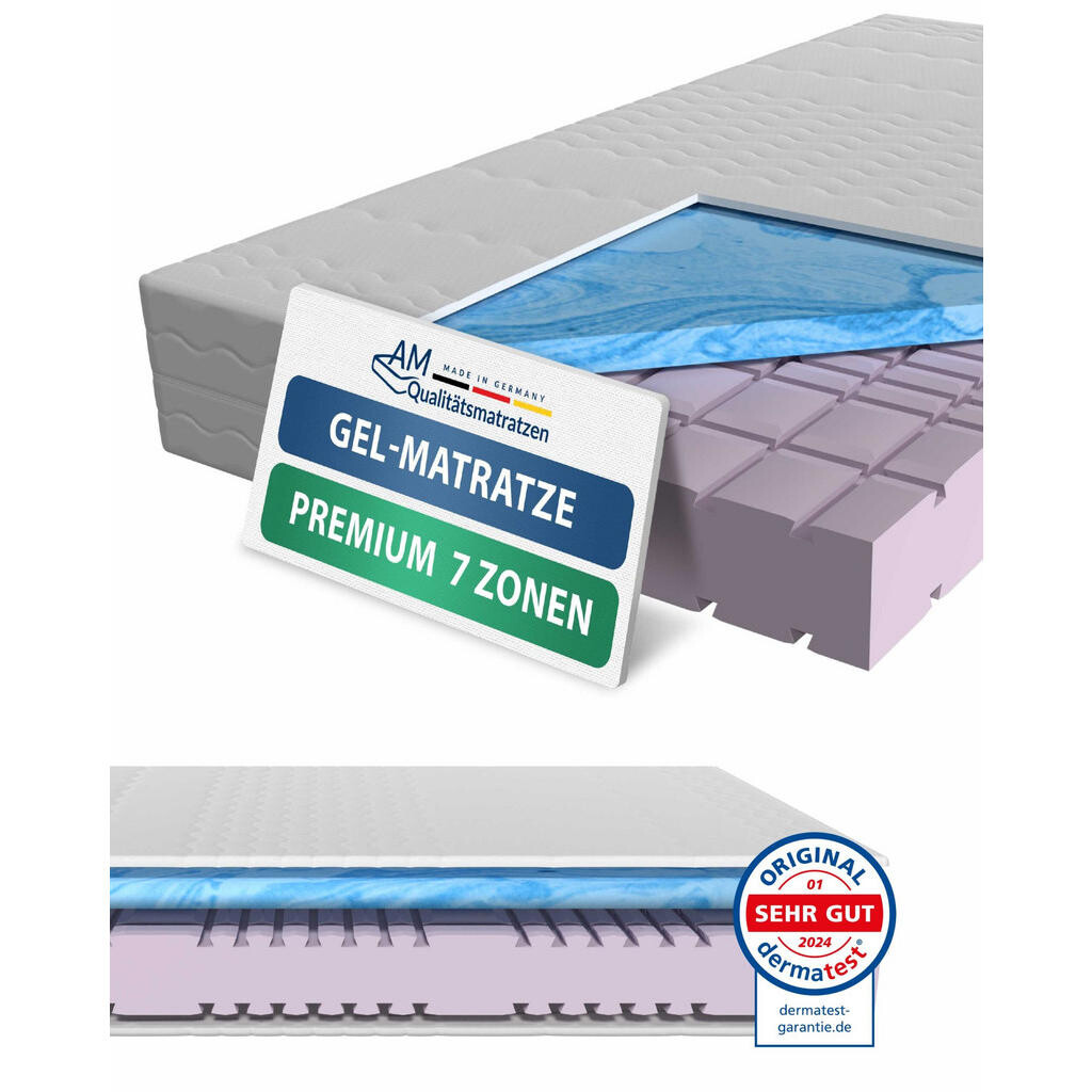 AM Qualitätsmatratzen GELOVÁ matrace 100/200 cm H2 - výška 23 cm a potah z tencelu
