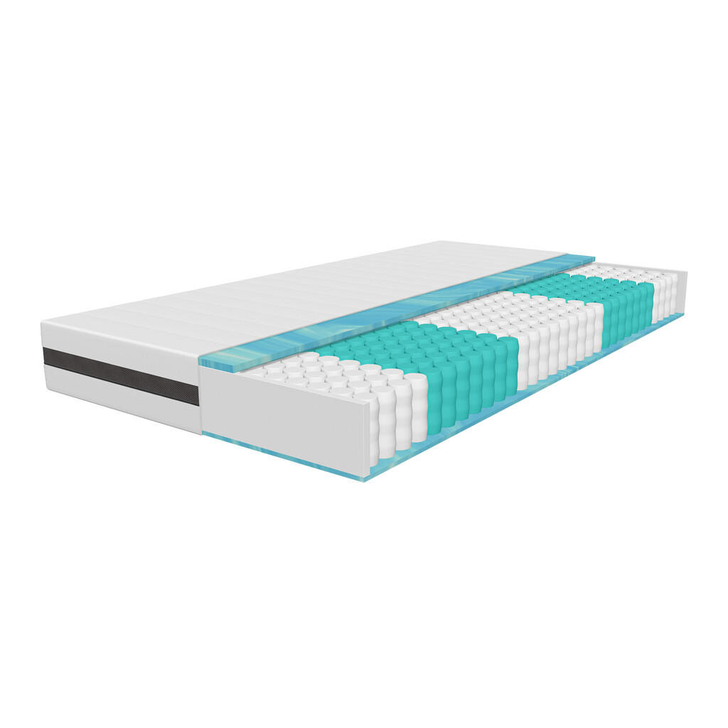 Schlaftroll TAŠKOVÁ PRUŽINOVÁ MATRACE 120x200 – 7 ZÓN – H3 – ORTOPEDICKÁ – 24 CM – PRODYŠNÝ POTAH