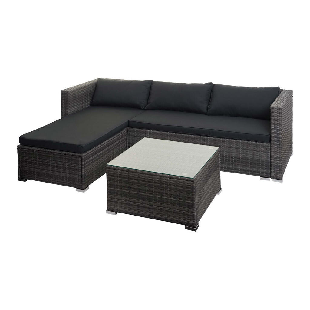 MCW POLY-RATTAN SADA Šedá, šedá