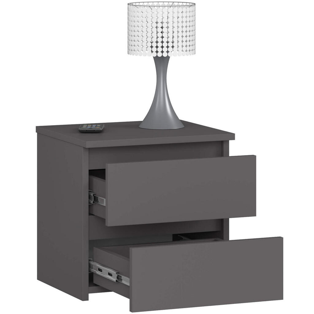 RAUMHIRSCH FURNITURE NOČNÍ STOLEK Grafitově šedý 40/40/35