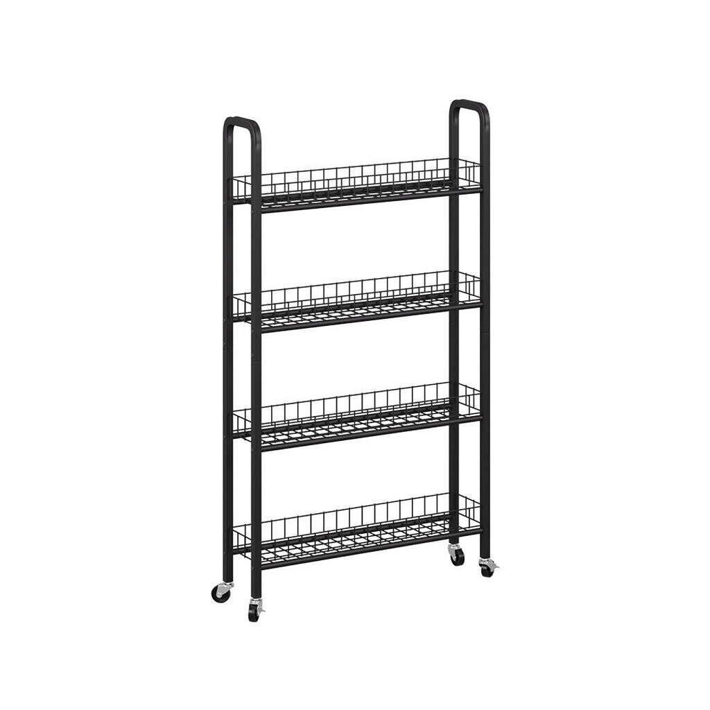 Vicco MOBILNÍ PODSTAVEC Rolivo Černá 58 x 15 cm se 4 přihrádkami