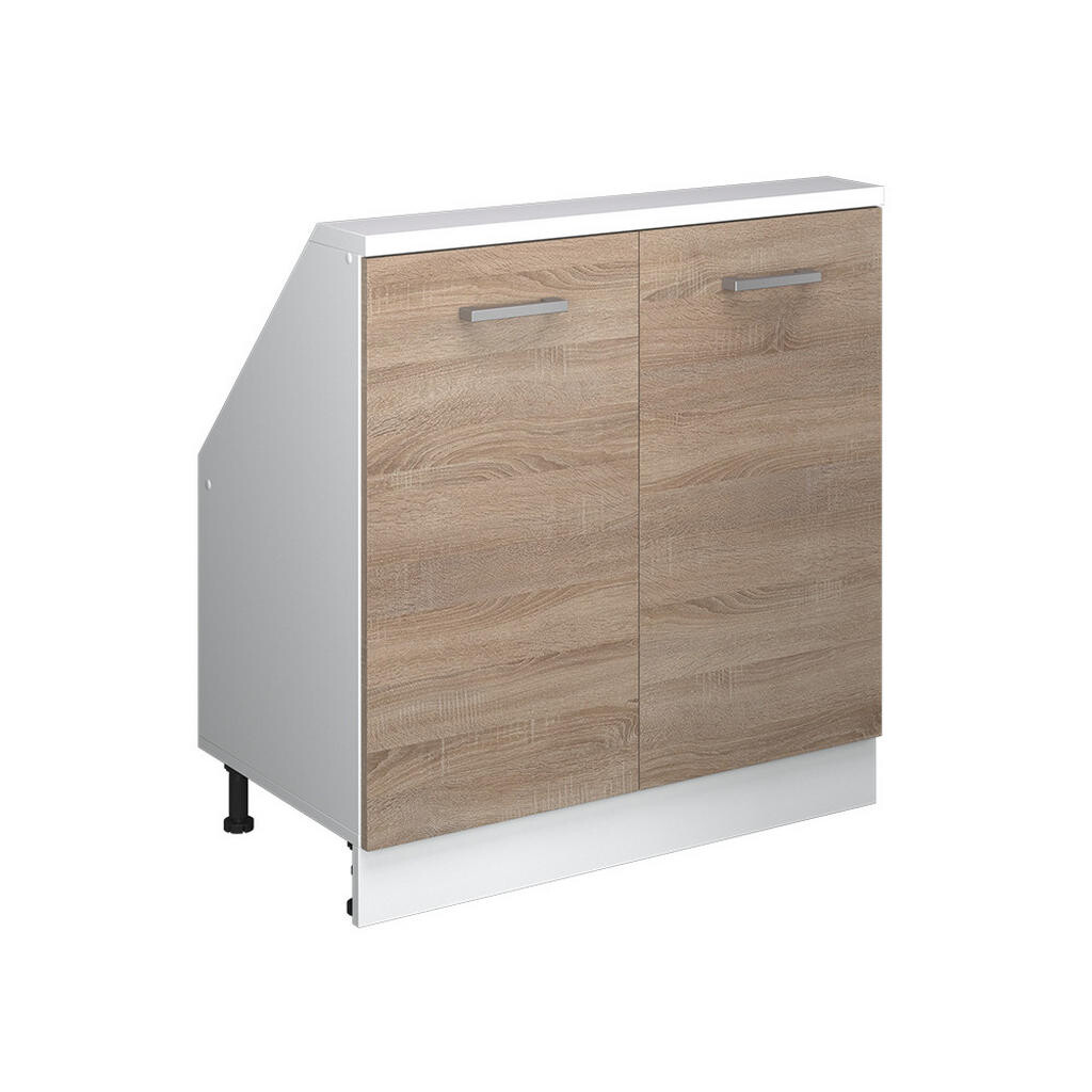 Vicco KUCHYŇSKÁ SKŘÍŇKA POD ŠIKMOU STŘECHU R-Line Sonoma 80 cm se 2 dvířky