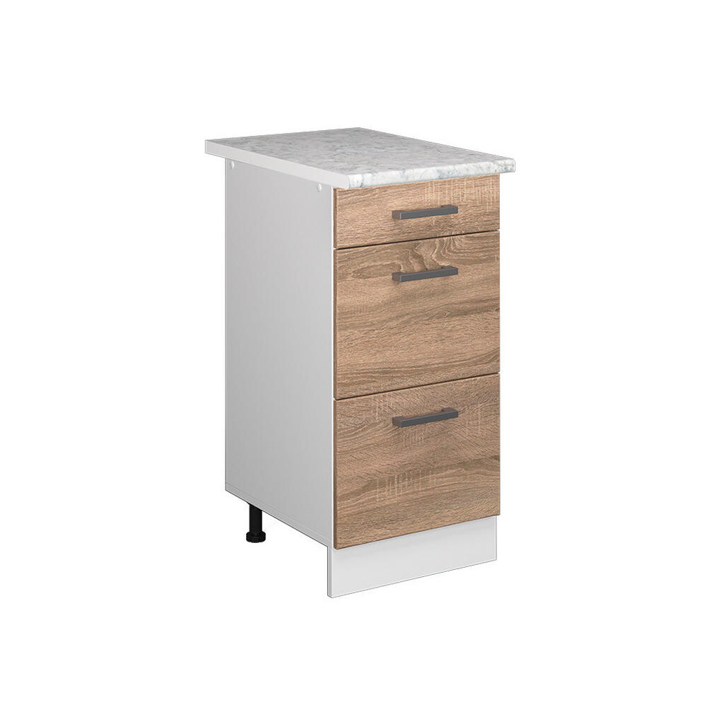 Vicco SPODNÍ SKŘÍŇKA KUCHYŇSKÉ LINKY R-Line Sonoma 40 cm se zásuvkami a pracovní deskou