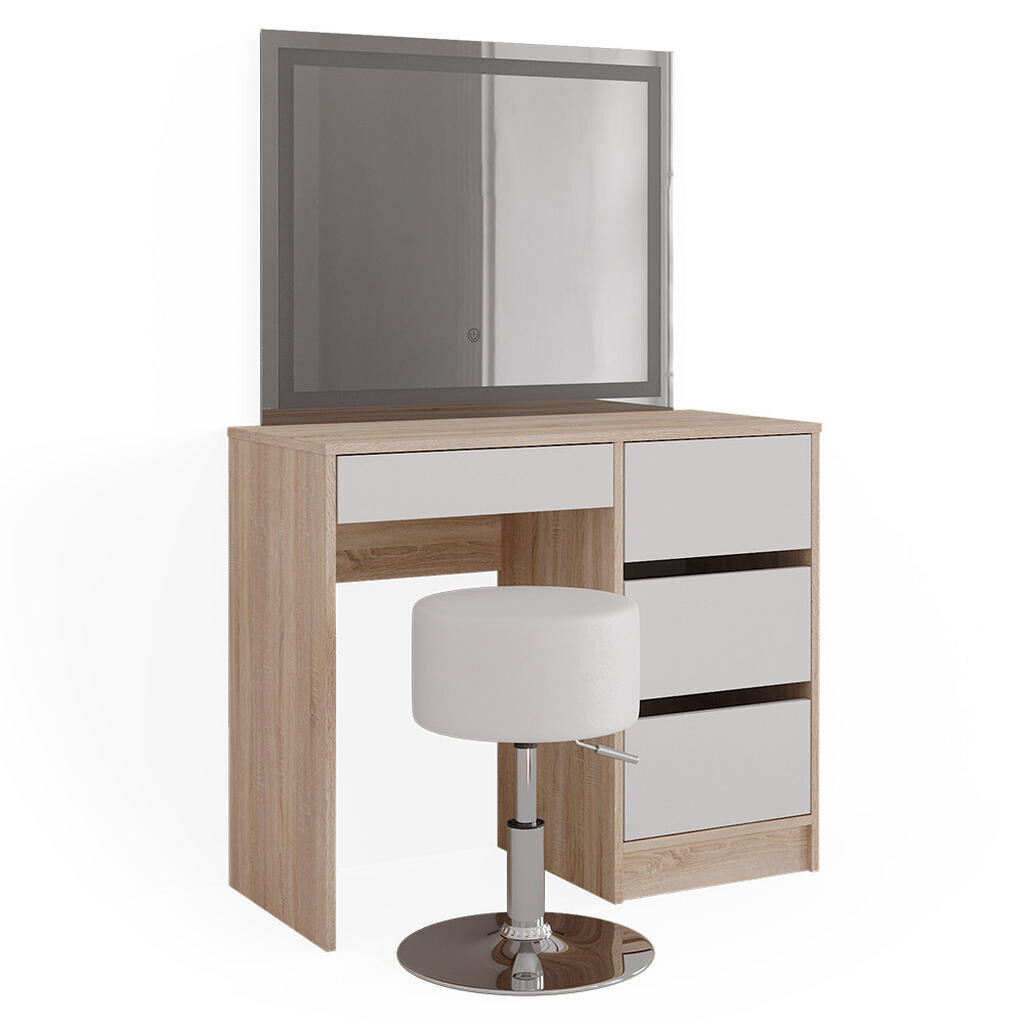 Vicco TOALETNÍ STOLEK Sherry Sonoma 90 cm se zrcadlem LED a stoličkou