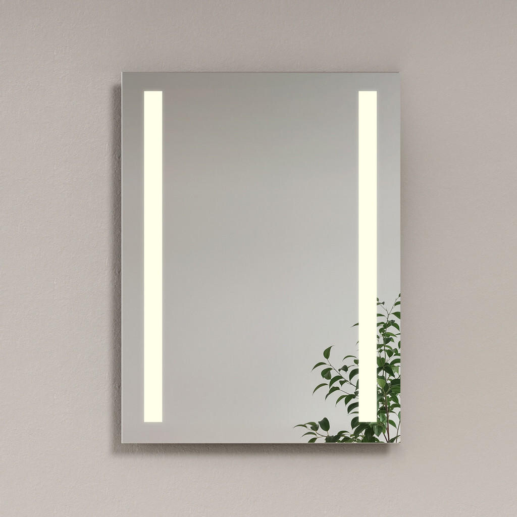 EMKE KOUPELNOVÉ ZRCADLO s osvětlením a přepínačem, obdélníkové, 80/60 cm