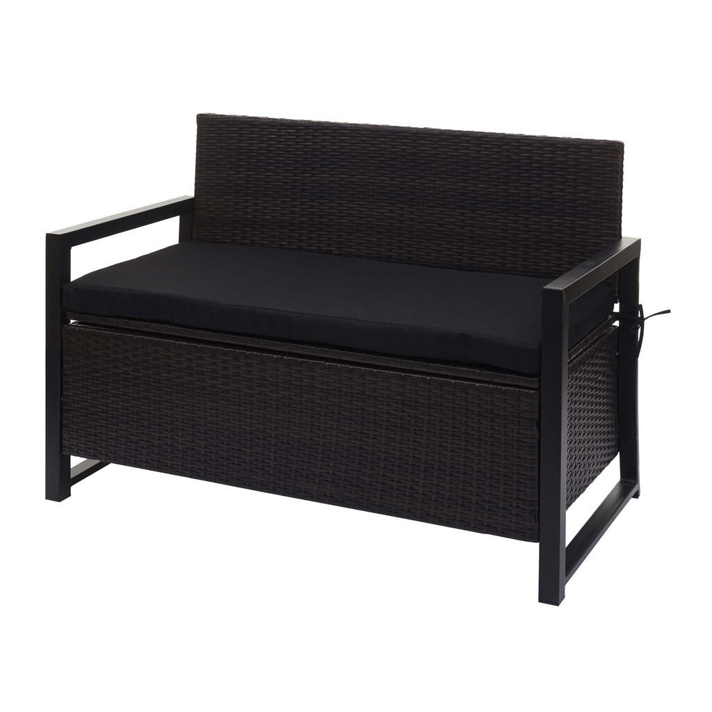 MCW POLY-RATTAN 2MÍSTNÁ LAVICE Hnědá, černá