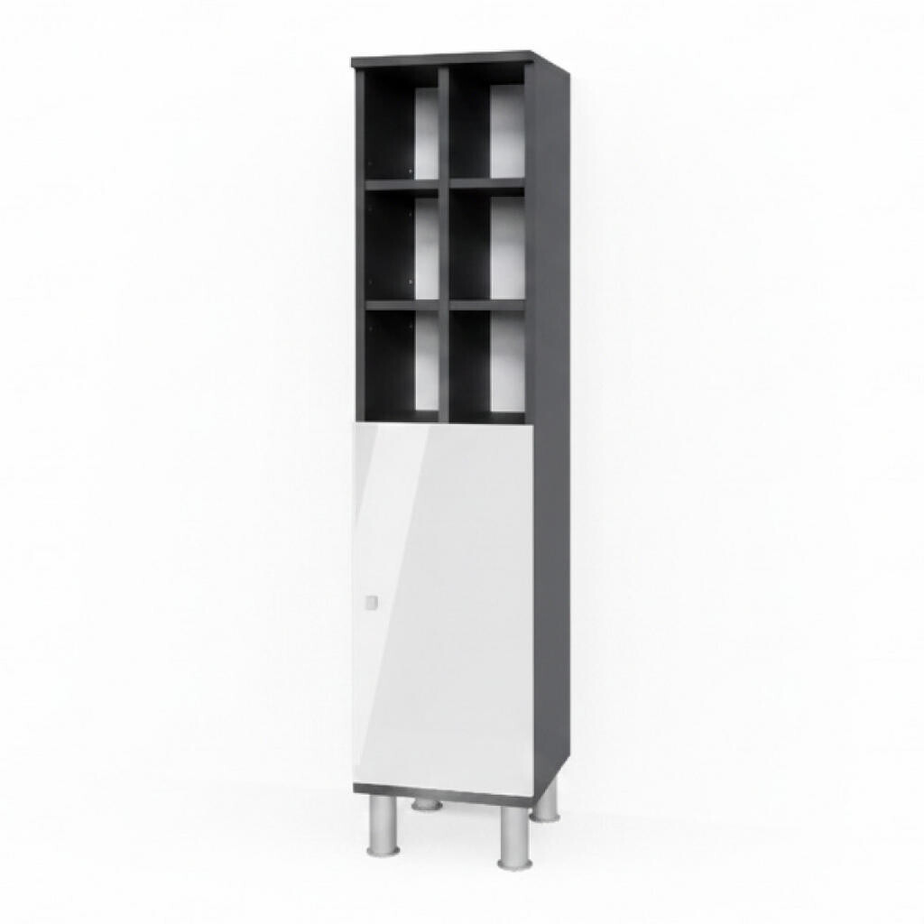 Vicco STŘEDNÍ SKŘÍŇKA Fynn Bílá vysoký lesk 30 x 130.6 cm velké dveře