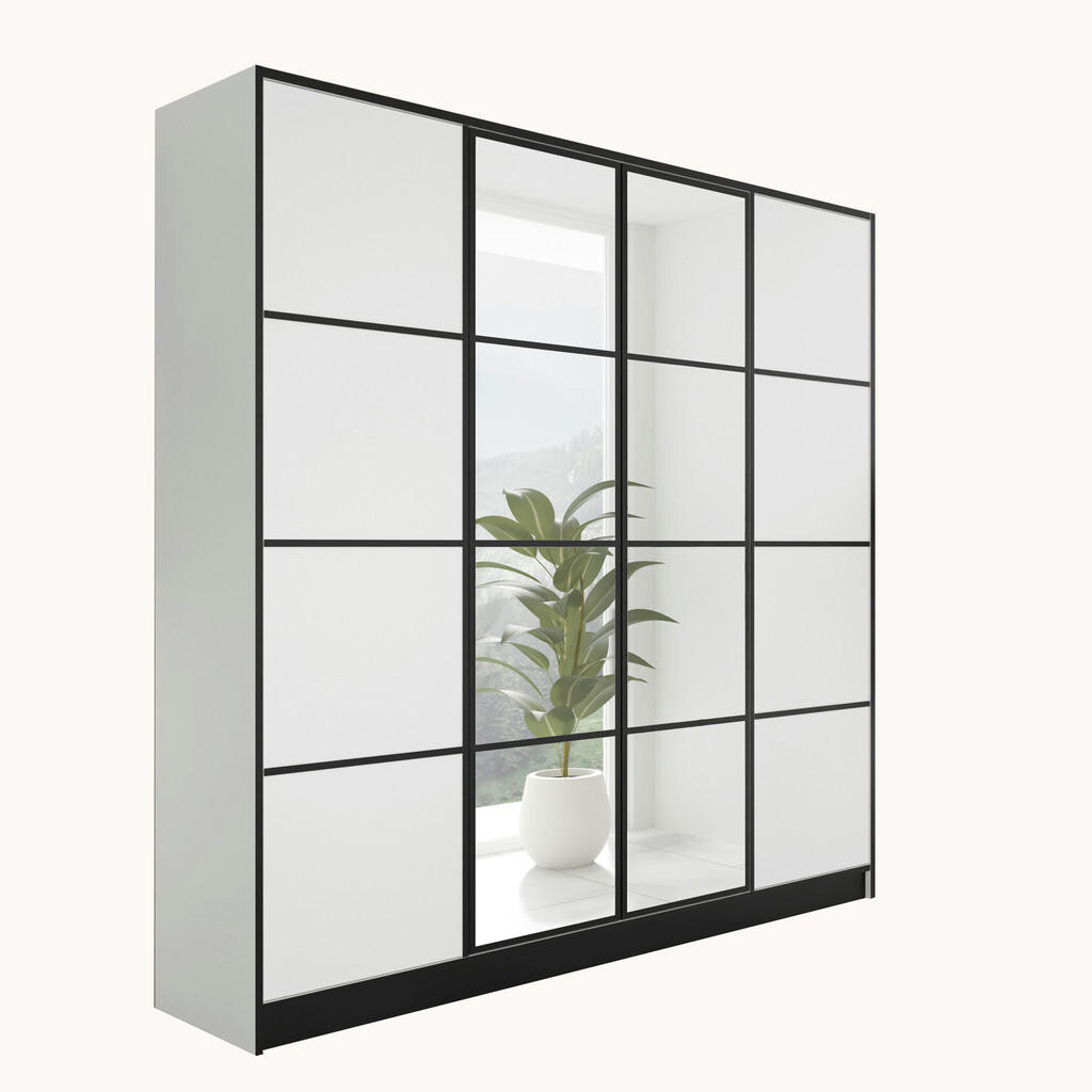 Kier Furniture ŠATNÍ SKŘÍŇ EDEN 4D v2 - 206,4x205x39 cm - Bílá