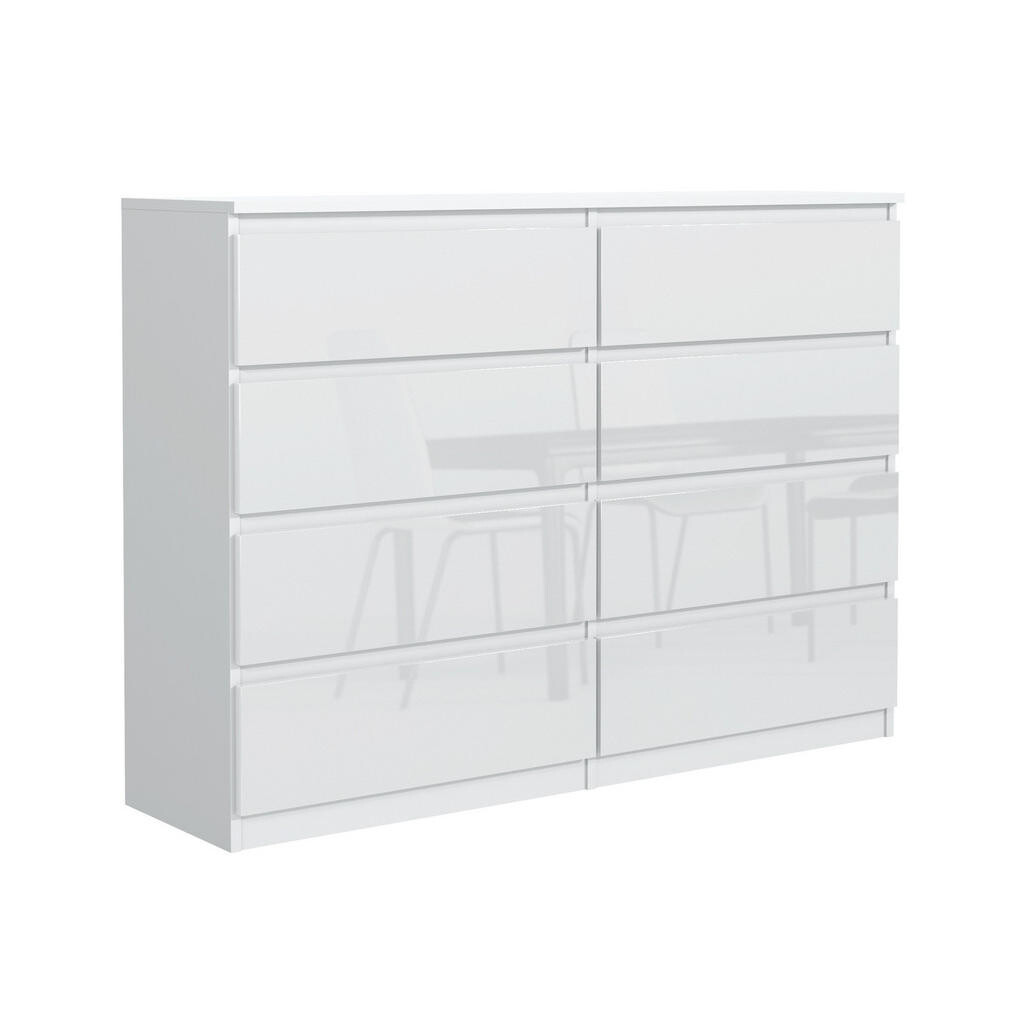 RAUMHIRSCH FURNITURE KOMODA bílá, lesklá 139/102/39