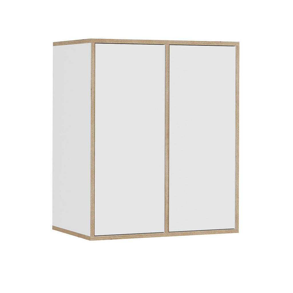 Vicco STĚNOVÁ POLICE Tetrix Bílá 63 x 75 cm se 2 dveřmi