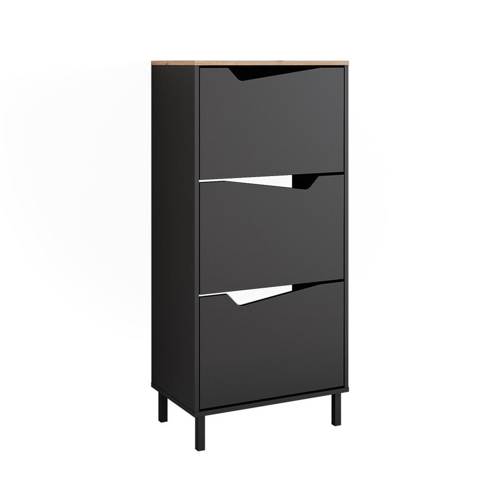 Vicco BOTNÍK NA BOTY Marelle Antracit/Artisan 60 x 129.5 cm se 3 přihrádkami