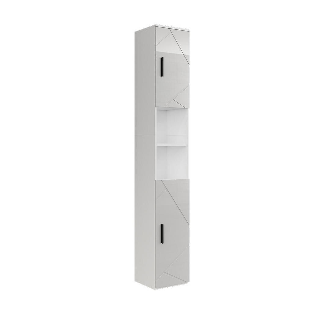 Vicco VYSOKÁ SKŘÍŇKA Irma Bílá/bílý vysoký lesk 30 x 190 cm se 2 dveřmi