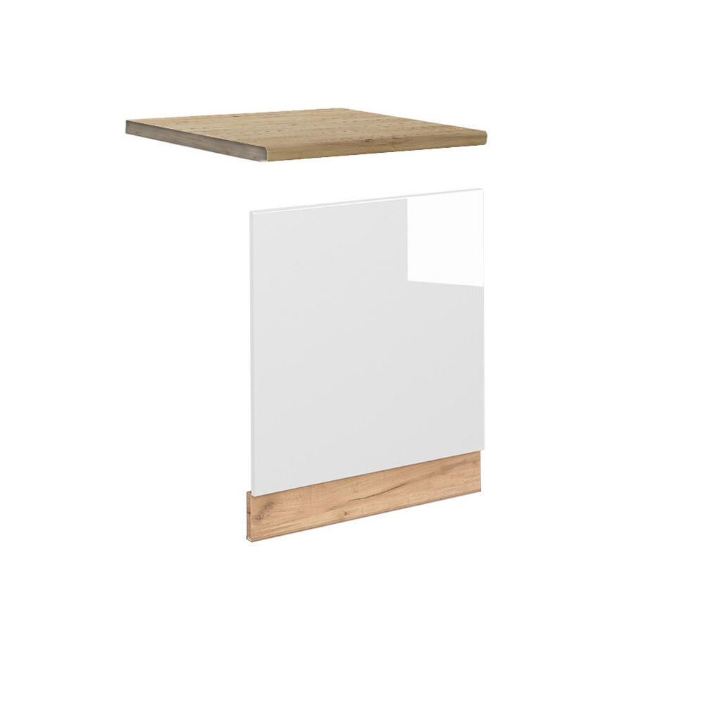 Vicco PŘEDNÍ PANEL Fame-Line Bílá vysoký lesk 60 cm , PD Dub