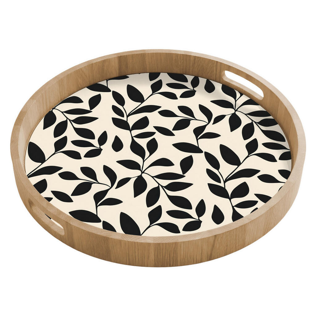 OnlyWow SERVÍROVACÍ PODNOS Elegantní - vzorované - černé - béžové 50x50 cm