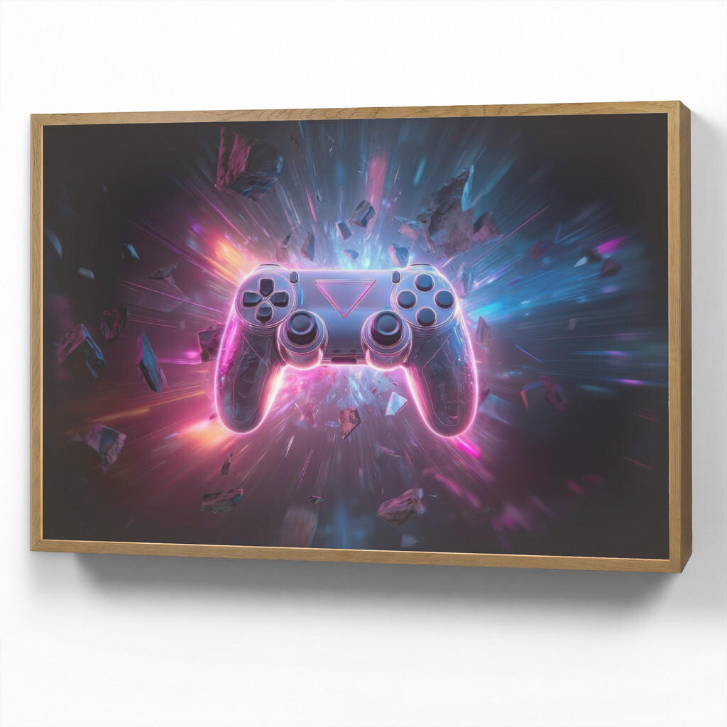 OnlyWow DOBÍJECÍ NOČNÍ LAMPIČKA Controller - Neon - Explosion - Abstraktní 100x70 cm