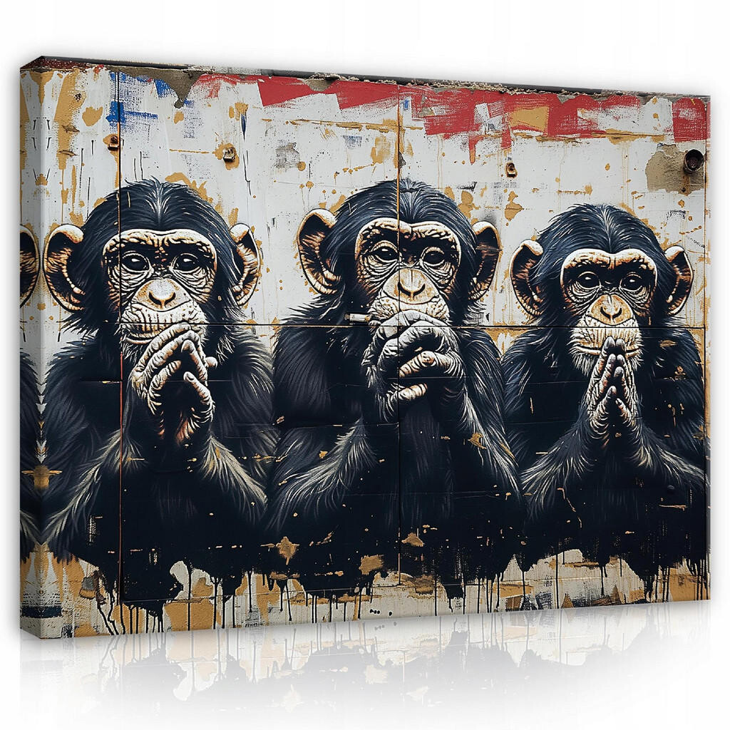 Wallarena PLÁTNO Opice Abstraktní 100x70