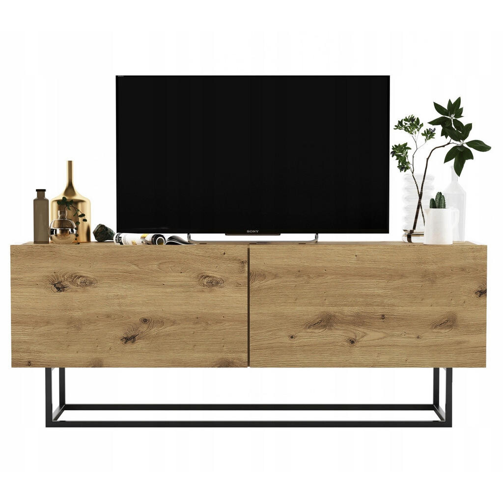 Meble Lindner TV stolek Enjoy Dub Artisan 120 cm s kovovým rámem
