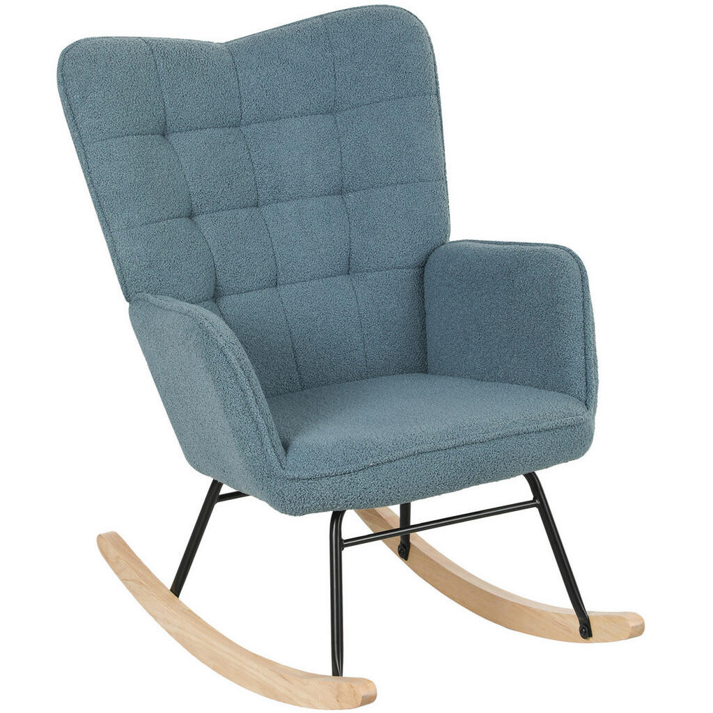 Redom HOUPACÍ křeslo 98/71/101 cm s područkami a vysokým opěradlem, polyester, Světle modrá