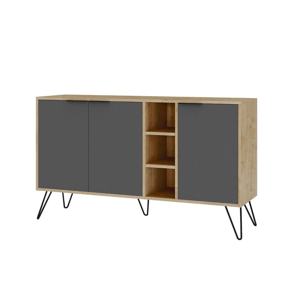 Calicosy PŘÍBORNÍK se 3 výklenky a 3 dvířky, délka 142 cm - Clara