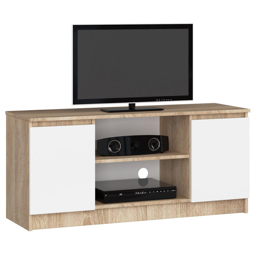 RAUMHIRSCH FURNITURE NÍZKÁ SKŘÍŇ dub Sonoma, bílá 55/120/40