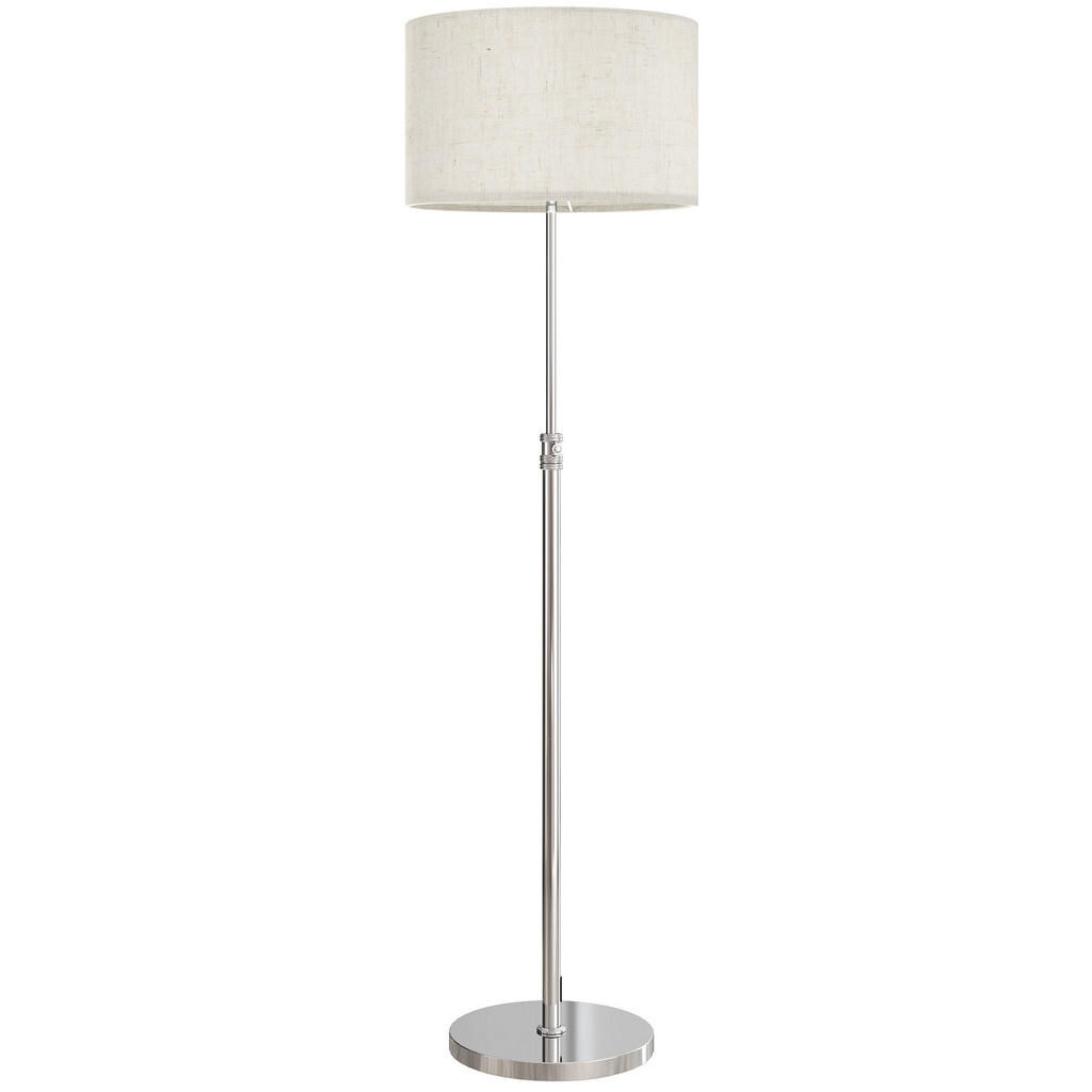 HOMCOM OCELOVÁ stojací lampa, béžová