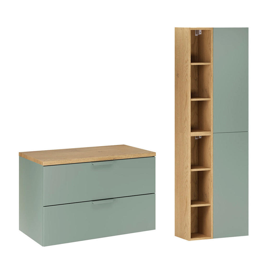 Petits-meubles SKŘÍŇKA POD UMYVADLO 80.6cm Oria 2er-Set Zelená