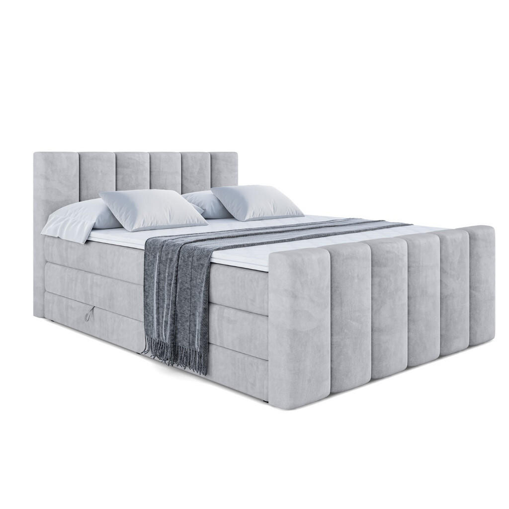 ALTDECOR POSTEL boxspring BOXI1-Z KING – 140x200 – H3/H4 – světle šedá