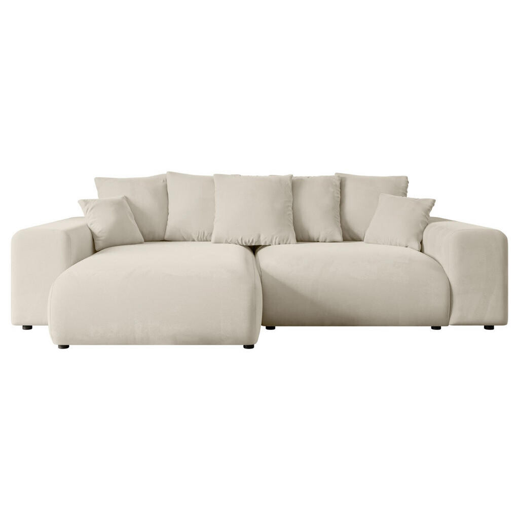 ALTDECOR ROHOVÁ SEDACÍ SOUPRAVA s otomanem vlevo ESKAR-L 266x176x72 cappuccino velur