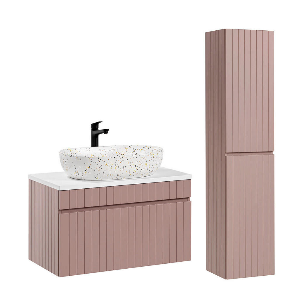 Petits-meubles KOUPELNOVÝ NÁBYTEK 80.4cm Zelie 2er-Set Rose