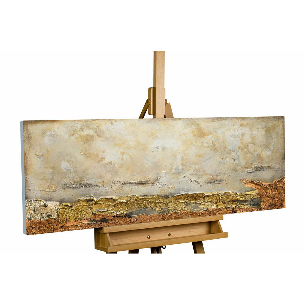 KUNSTLOFT RUČNĚ MALOVANÝ AKRYLOVÝ OBRAZ BÍLÝ/HNĚDÝ, 120/40 CM