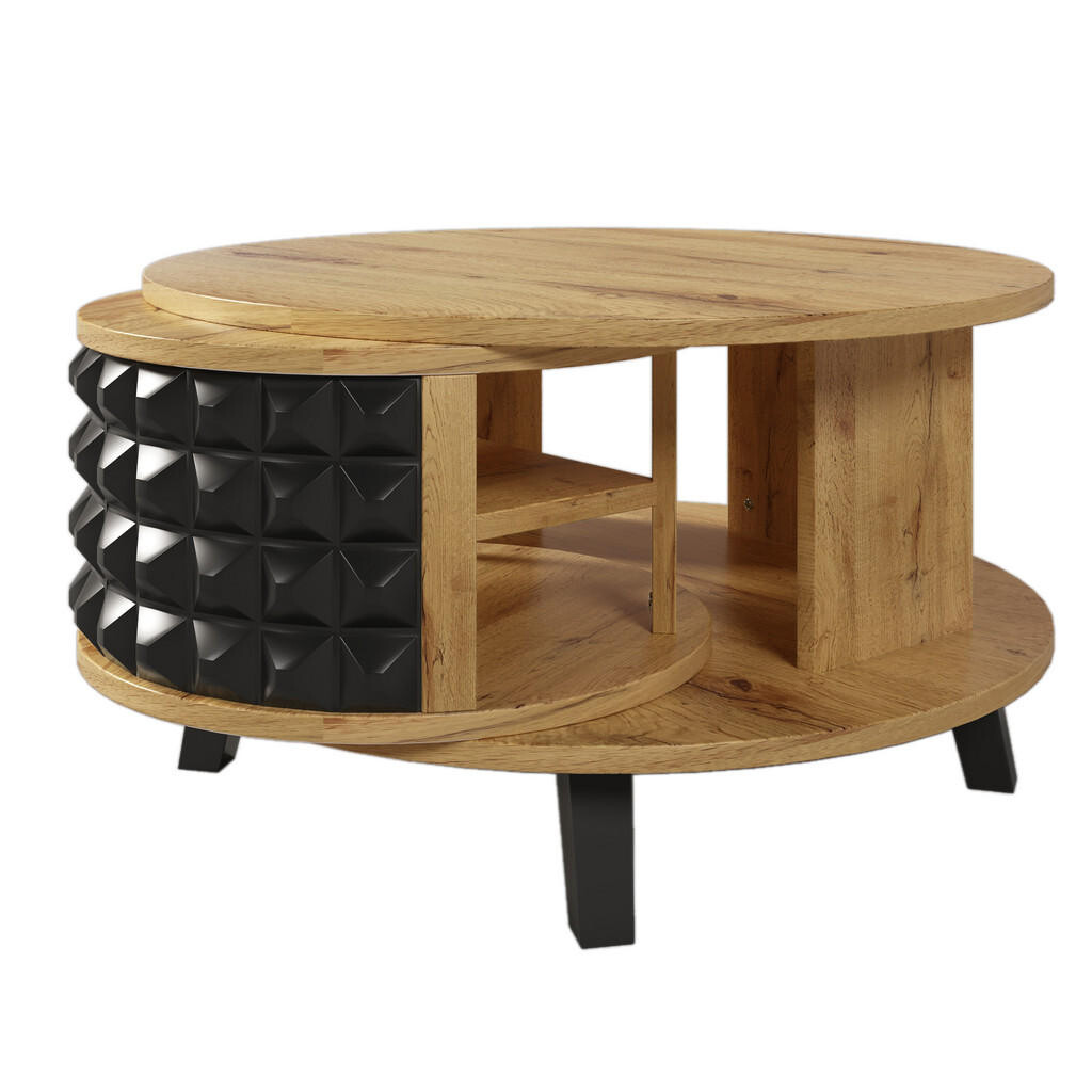 Urban Meuble KONFERENČNÍ STOLEK barva dřeva a černá, 85,2/80/45,2 cm