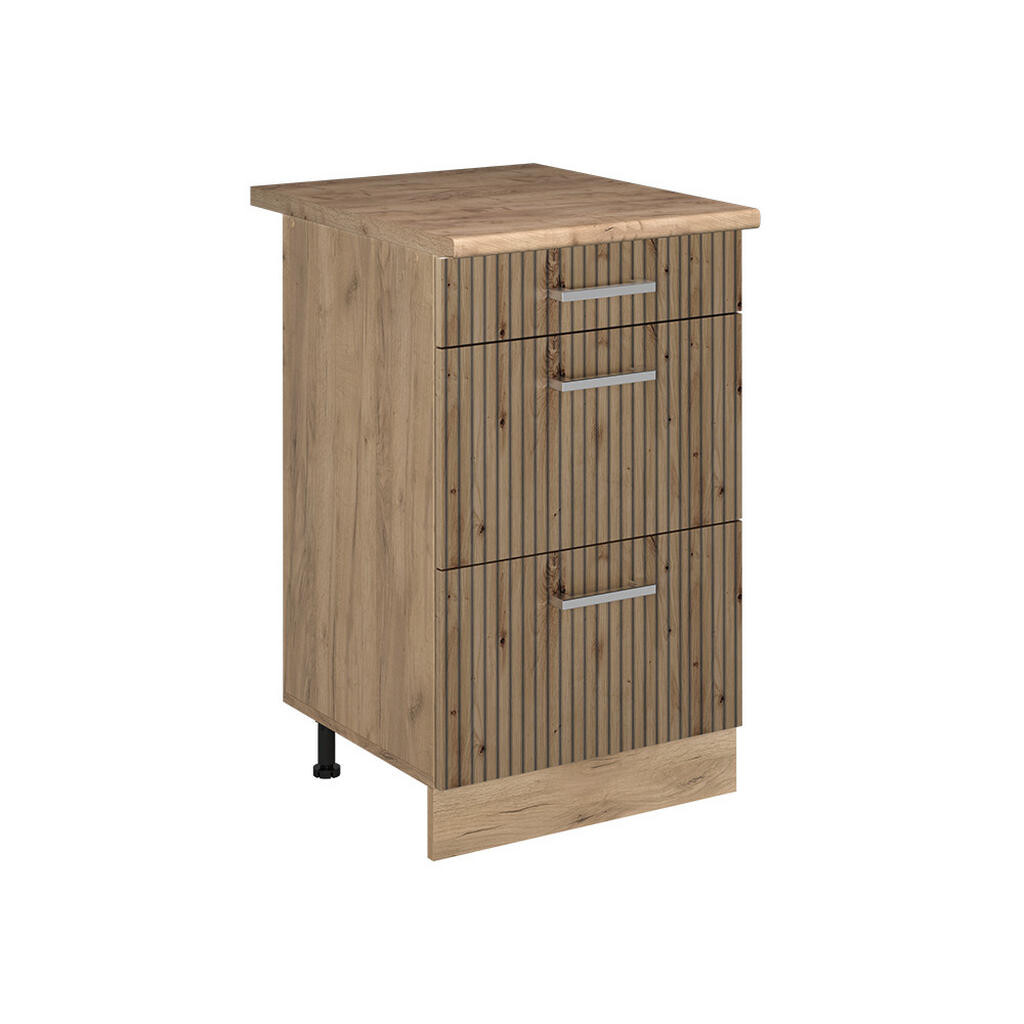 Vicco SPODNÍ SKŘÍŇKA KUCHYŇSKÉ LINKY R-Line, Řemeslný dub/Zlatý mocný dub, 50 cm pracovná doska Dub Goldkraft