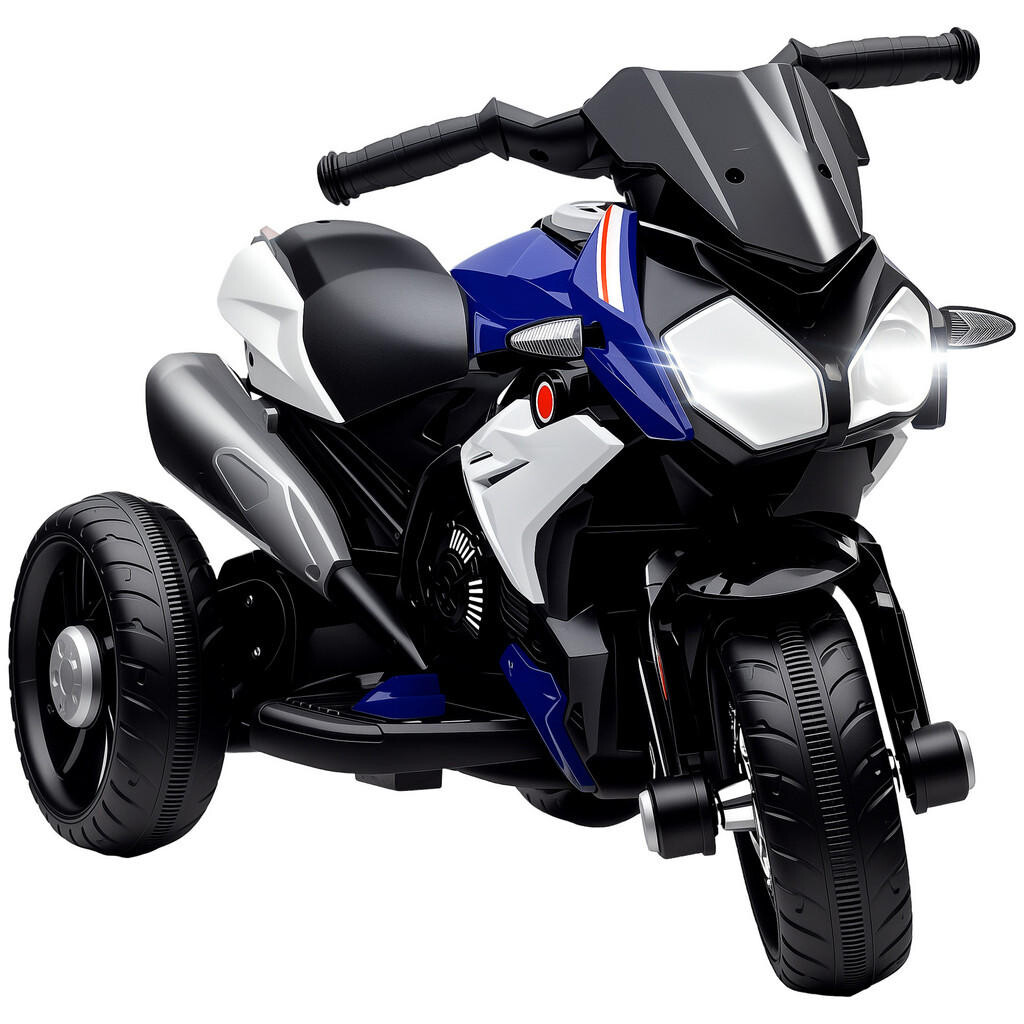 HOMCOM DĚTSKÝ ELEKTRICKÝ MOTOCYKL s hudbou, 3 km/h, pro děti ve věku 3–5 let