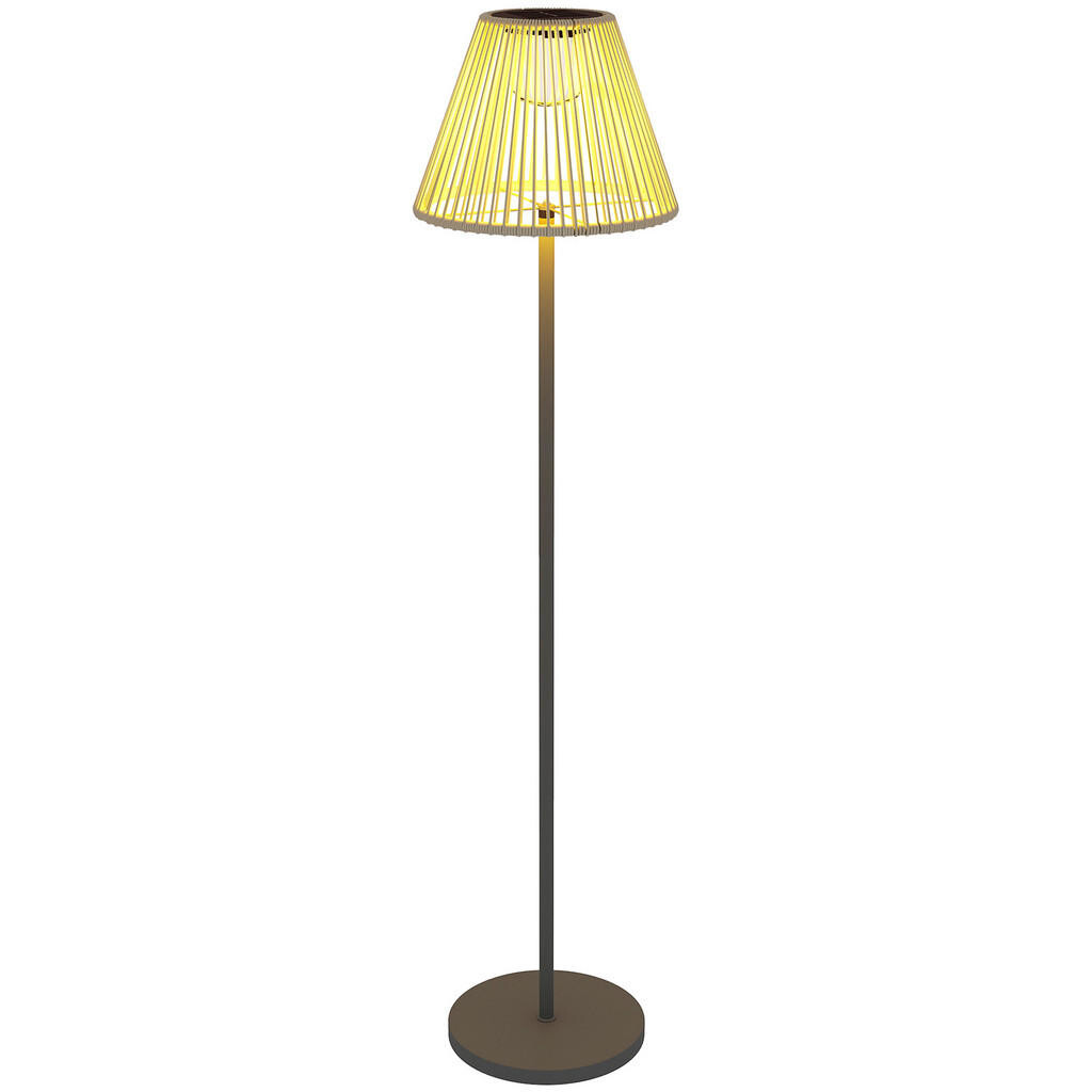 Outsunny STOJACÍ LAMPY z ratanu, solární lampy se světelným senzorem, 25 LED diod, IP44