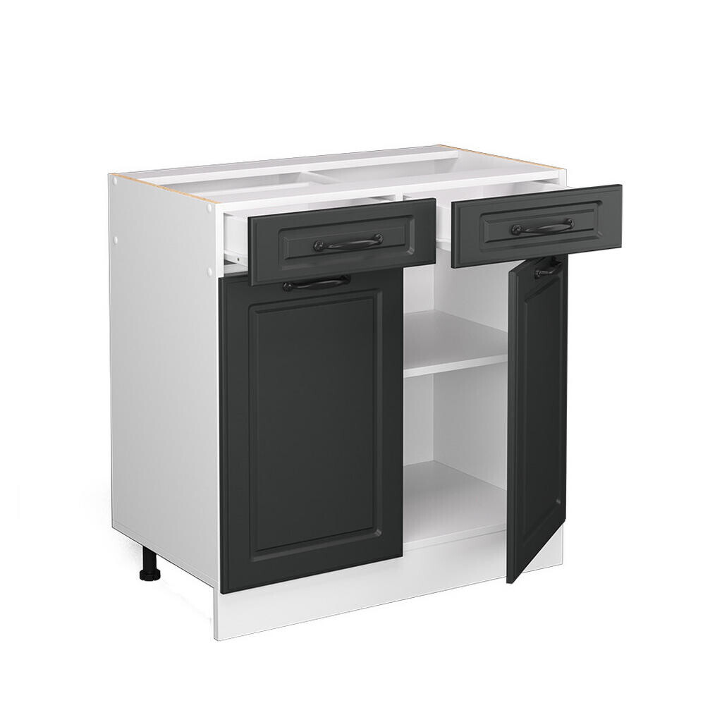 Vicco SPODNÍ SKŘÍŇKA KUCHYŇSKÉ LINKY R-Line Antracitový venkovský dům 80 cm , PD Dub
